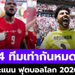 สรุปตารางคะแนน ฟุตบอลโลก 2026 กลุ่ม B หลังนัดแรก ใครขึ้นนำ?